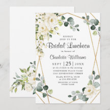 Witte Roos Eucalyptus Groene Bruiloft Luncheon