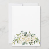 Witte Roos Eucalyptus Groene Kranst brunch & bubbe Kaart (Achterkant)