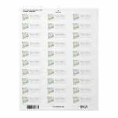 Witte Roos Eucalyptus Trouw Retouradres Etiket (Full Sheet)
