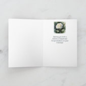  witte roos feliciteert huwelijk kaart (Binnen)