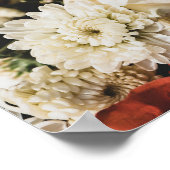 Witte Roos Fotografie Poster (Hoek)