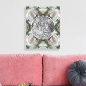 Witte Roos Frame Maak Je Eigen Foto Canvas Afdruk (Insitu (Woonkamer))