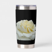 Witte Roos Geïsoleerde Drinkbeker (Achterkant)