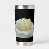 Witte Roos Geïsoleerde Drinkbeker (Voorkant)