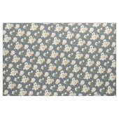 Witte Roos Gouden Romantische Bloem Stof (Yard (91,4 cm))