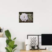 Witte Roos Hoop Schrift Kunstprint Poster (Thuiskantoor)