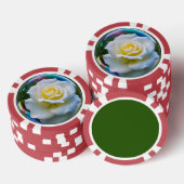 Witte roos in een zeepbel poker chips (Opstapeling)