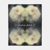 Witte roos in volle bloei Abstract gepersonaliseer Fleece Deken (Voorkant)