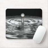 Witte Roos in Waterdruppel Muismat (Met muis)