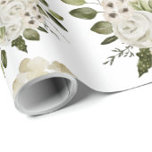 Witte Roos Inpakpapier (Rol Hoek)