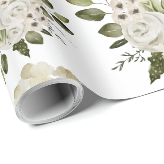 Witte Roos Inpakpapier (Rol Hoek)