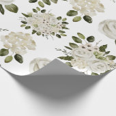 Witte Roos Inpakpapier (Hoek)