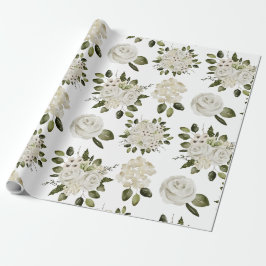 Witte Roos Inpakpapier