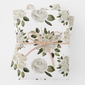 Witte Roos Inpakpapier Vellen (In situ)