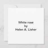 Witte roos kaart (Achterkant)