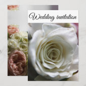 Witte roos. kaart (Voorkant / Achterkant)