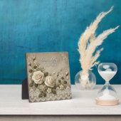 Witte Roos Kant AI-kunst  Fotoplaat (Insitu)