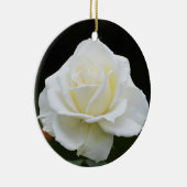 Witte roos keramisch ornament (Rechts)