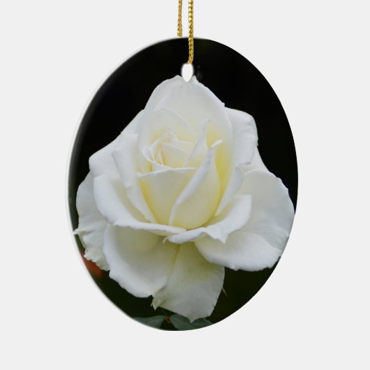 Witte roos keramisch ornament (Rechts)