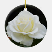 Witte roos keramisch ornament (Achterkant)