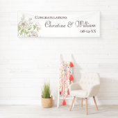 Witte Roos Klassieke Bruiloft Spandoek (Insitu)