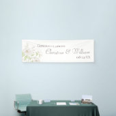 Witte Roos Klassieke Bruiloft Spandoek (Beurs)