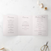 Witte Roos Klassieke Huwelijksprogramma's Drieluik Programma (Binnen)