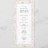 Witte Roos Klassieke Huwelijksprogramma's Menu (Achterkant)
