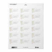 Witte Roos Klassieke Trouwadreslabels Etiket (Full Sheet)