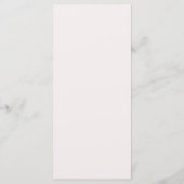 Witte Roos Klassieke Trouwmenu's Menu (Achterkant)