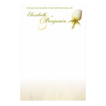 Witte Roos Knop Bruiloft Zitplaatsen Tafel Planner