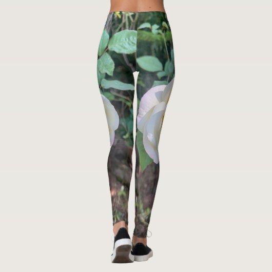 Witte roos Leggings (Achterkant)
