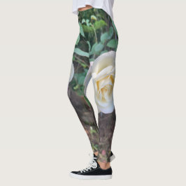 Witte roos Leggings