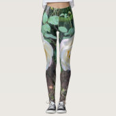 Witte roos Leggings (Voorkant)