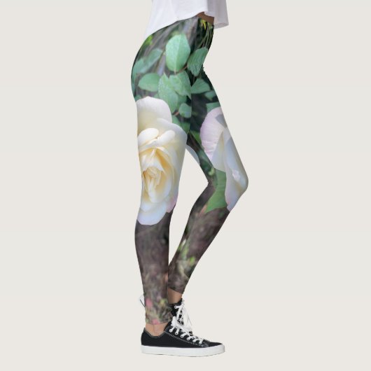 Witte roos Leggings (Rechts)
