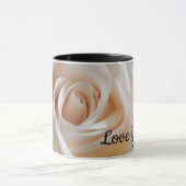Witte Roos "Love You" mok (Midden)