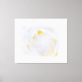*~* Witte Roos Macro Bloemige Abstracte Grunge AR8 Canvas Afdruk