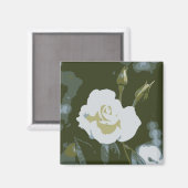 Witte Roos Magneet (Voorkant / Achterkant)