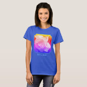 Witte Roos Met Gekleurde Regendruppels Persoonlijk T-shirt (Voorkant volledig)
