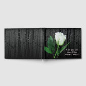 Witte Roos Met Regendruppels Gastenboek (Volledig)