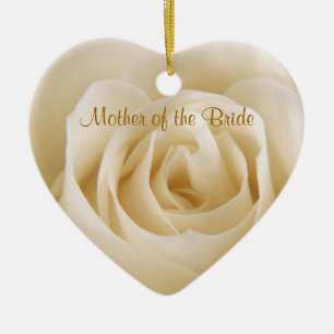 Witte roos Moeder van de Bride Ornament