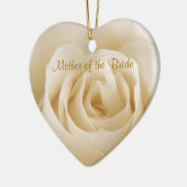 Witte roos Moeder van de Bride Ornament (Links)