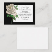 Witte Roos Na Roukaart Bedankkaartjes Notitiekaartje (Voorkant / Achterkant)