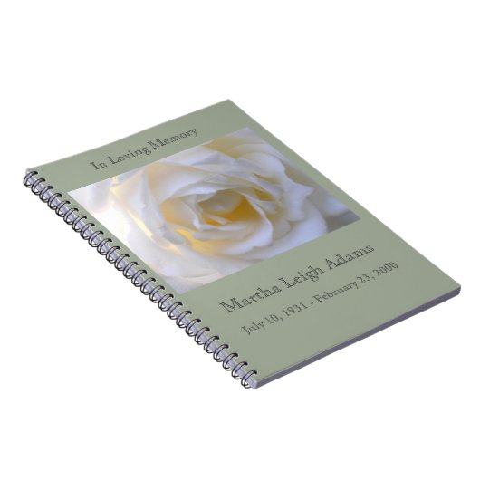 Witte roos notitieboek (Rechterzijde)