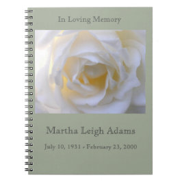 Witte roos notitieboek