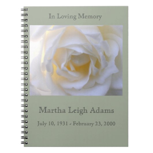 Witte roos notitieboek (Voorkant)