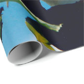 Witte roos onder blauwe hemel cadeaupapier (Rol Hoek)