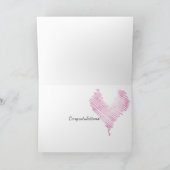 witte roos op champagnefles met parels kaart (Binnen)