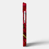 Witte Roos Op Rode Bloemblaadjes Case-Mate iPhone Case (Achterkant / Links)