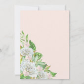 Witte Roos Orchidee 60ste Huwelijksjubileum Feestj Kaart (Achterkant)